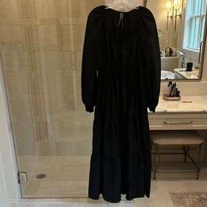 Anthropologie Black Long Sleeve Dress